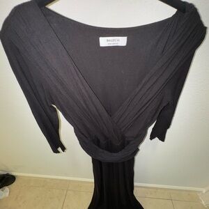 Bailey 44 Black Long Sleeve Wrap Jumpsuit